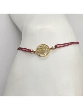 Spiritual Tree of Life Bracelet – Sterling Silver with Red String